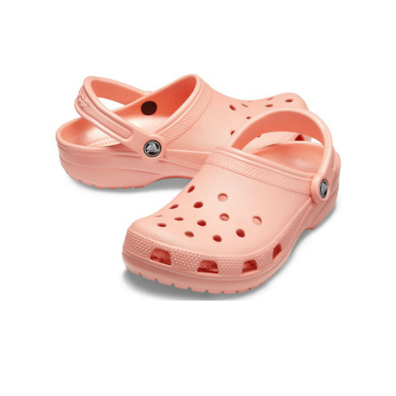 coral pink crocs